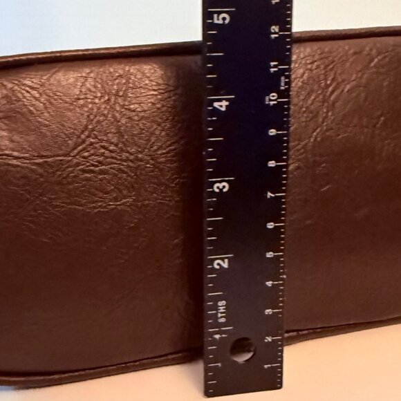 Patchwork Crossbody Bucket Bag Vintage 80s Brown Retro Hobo Purse Exotic Fashion - Picture 11 of 15